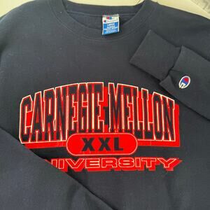 Vtg 80s Carnegie Mellon University Champion Pullover Sweatshirt Mens Large USA